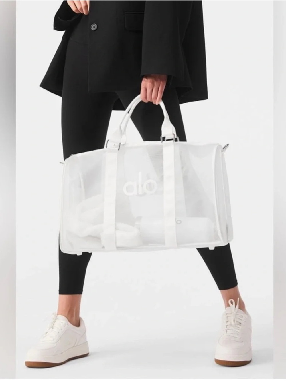 Alo Yoga Sheer Duffle Bag White